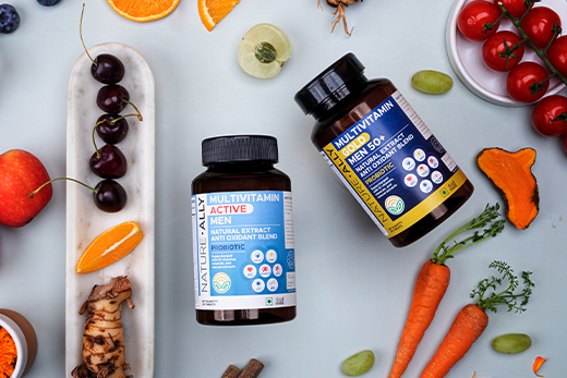 Multivitamin tablets, a daily health supplement concept