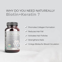 Thumbnail for NatureAlly Biotin + Keratin with Ginkgo Biloba - Vegan Plant-Based formulation that promotes Hair and Nail Health