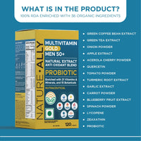 Thumbnail for Multivitamin Gold Men 50 + Vitamins & Supplements natureally.in 